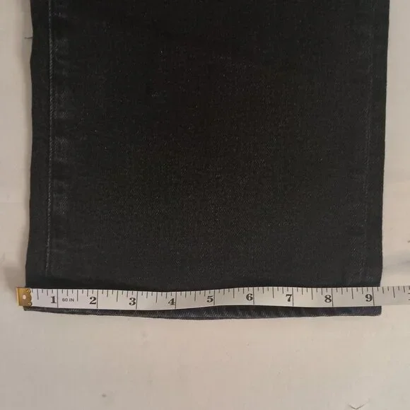 AG (Adriano Goldschmied) Black Brinley Mid Rise Straight Jeans Waist 32 - Picture 12 of 16